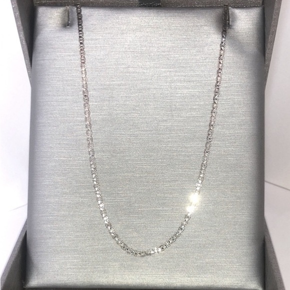 Solid 10K (not 14K ) White Gold Fancy Mariner Link Neck Chain Necklace - Picture 3 of 14